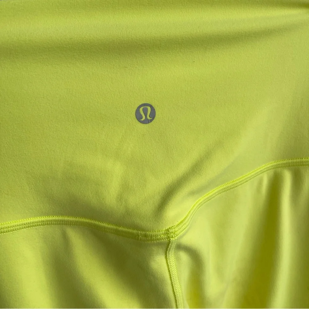 Lululemon Align High Rise Pant 27” size 8‎ Neon Yellow Serpentines Athleisure